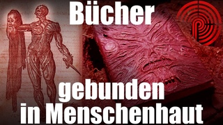 Bcher gebunden in Menschenhaut