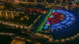 Парк Галицкого поле светящихся роз Новогодний 2025.