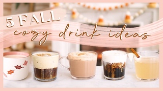 5 COZY FALL DRINK IDEAS | Pumpkin hot cocoa, maple cold brew, chai tea, apple cider, & more!