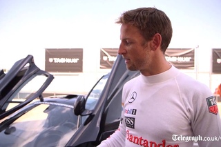 Jenson Button teaches Cristiano Ronaldo to drive supercar