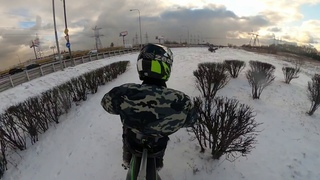 Зимняя мото-кайфушка. Кросс на шипах. Gopro Max и 3rd Person View