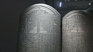The twin steles with the Decree of Nectanebo I - Royal Decree of Sais Graeco Roman Museum Alexandria