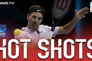 Hot Shot: Federer Sneaks Backhand Pass Nitto ATP Finals 2017