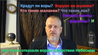 Крадут ли воры Как попы отказали ворам в Царствии Божием и сделали малакий онанистами. (мат. №22)