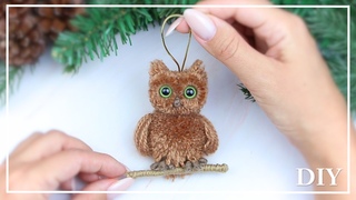 НОВИНКА! Как сделать удивительную СОВУ из пряжи на пальцах 🦉🧶 Yarn Owl making - DIY NataliDoma