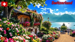 A Picturesque Swiss Village  Walking Through The LAKESIDE PARADISE (2024 4K)