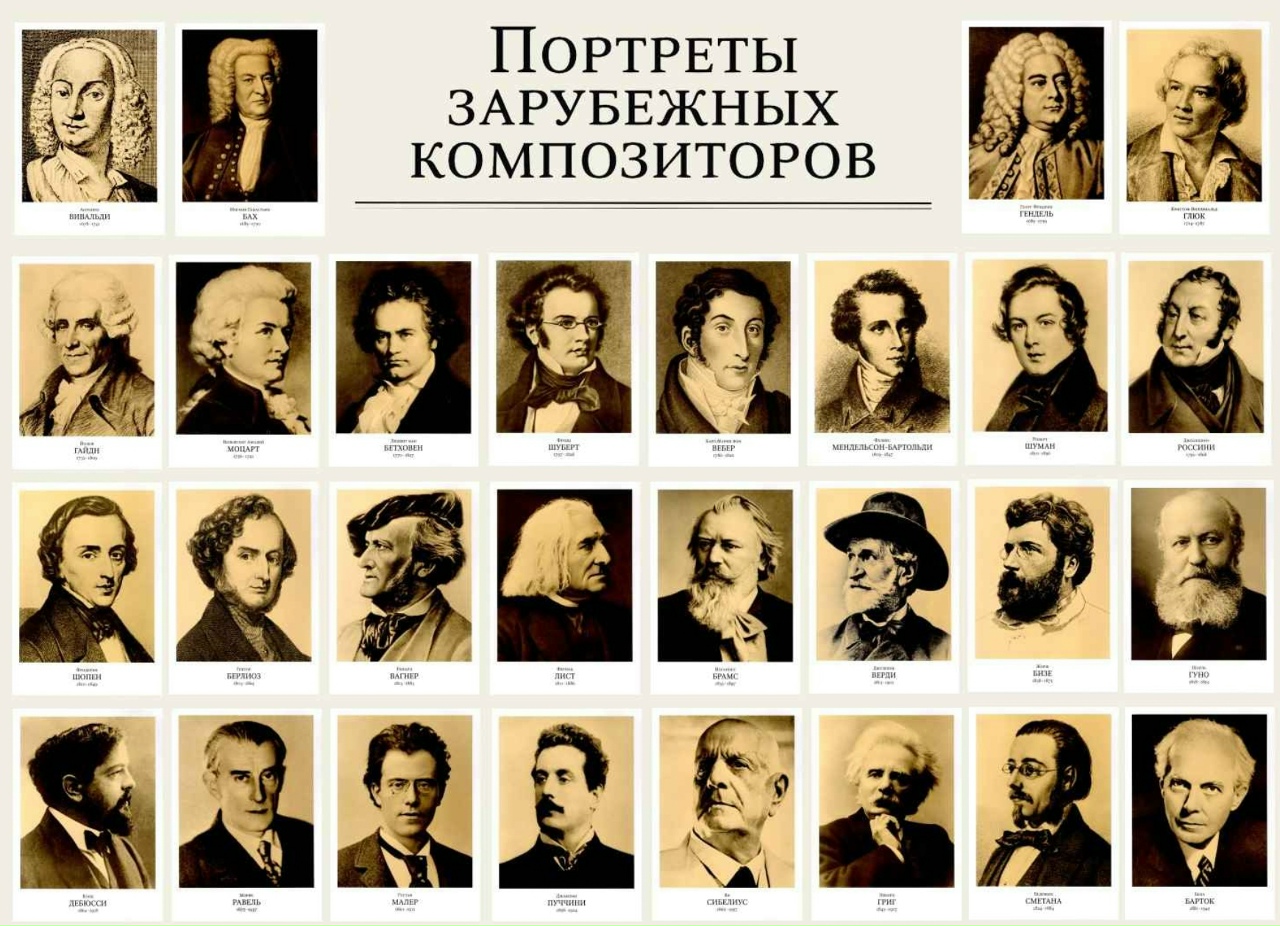Великие композиторы мира картотека с фото Великие композиторы мира картотека с фото