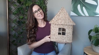 Caixa Organizadora Feita com Papelo -  Diy Cesto Organizador com tampa de Casinha