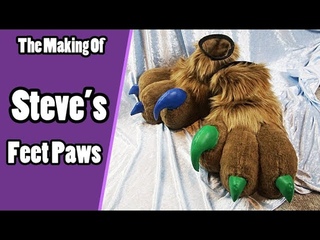 //The Making Of Steve #3// Feet Paws - Gem Raptor Fursuit Tutorial + PDF Template