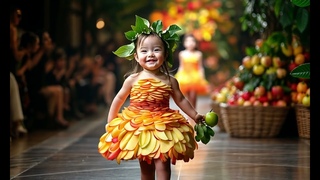 Baby Fashion Show: Tiny Models in Fruit Costumes!  #cute  #cutebaby  #fashionshow  #runway