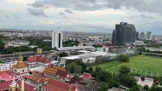 Pool view studio for sale  Ideo O2 Bangna, Bangkok, Thailand. View from the unit.